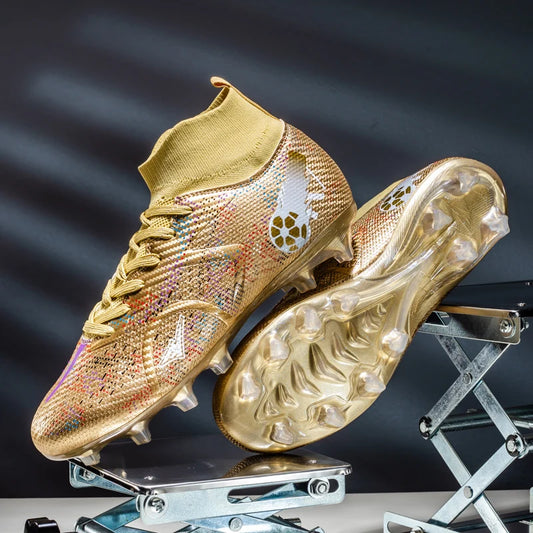 New Men Football Boots Training Soccer Shoes Breathable Grass Cleats Match Long Spikes Indoor Sneakers Ultralight Drop Shipping