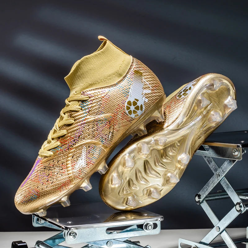 New Men's Football Boots Training Soccer Shoes Breathable Grass Cleats Match Long Spikes Indoor Sneakers Ultralight Drop Shipping