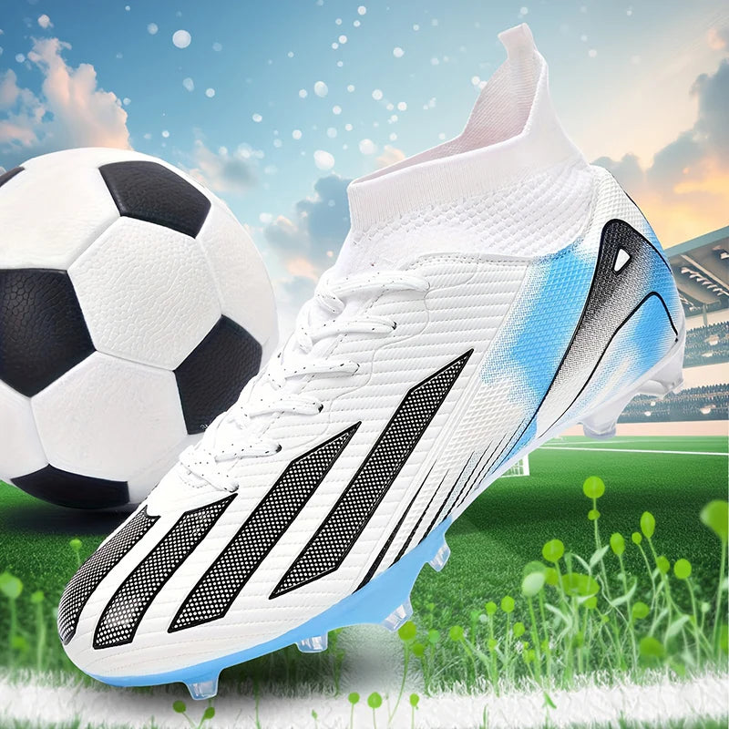 New Men's Soccer Shoes Adult Non-Slip Football Boots Cleats Boys Ultralight Sport Outdoor Comfortable Training Match Grass