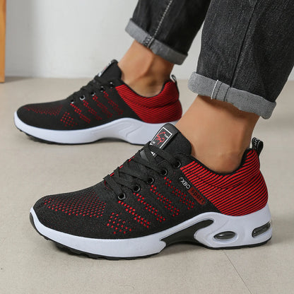 Herren-Schuhe – modische, besonders atmungsaktive Schnür-Laufschuhe – rutschfest, langlebig und mit Komfort wie auf einem Kissen – modische Herren-Sneaker