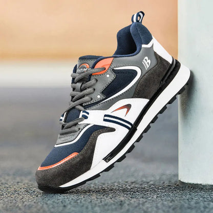 BONA Nuevos diseñadores Zapatillas deportivas de cuero de acción para hombre, calzado de running, tenis masculinos para caminar, fitness moderno