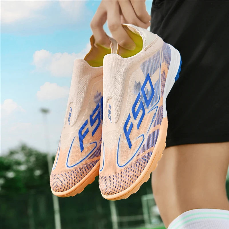 Men Soccer Shoes Cleats FG/TF Professional Original Women Football Boots Society Grass Indoor Training Unisex Non-Slip Sneakers.