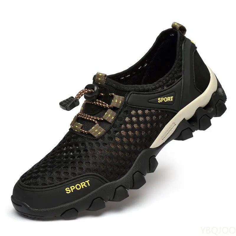 Summer Fashion Breathable Water Wading Men's Shoes, Sports and Leisure Running Trend Flat-Bottomed Mountaineering Sports Shoes
