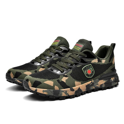 Men’s Camouflage Breathable Sports Shoes Comfortable Non-Slip Soft-Soled Shoes Suitable for Outdoor Activities