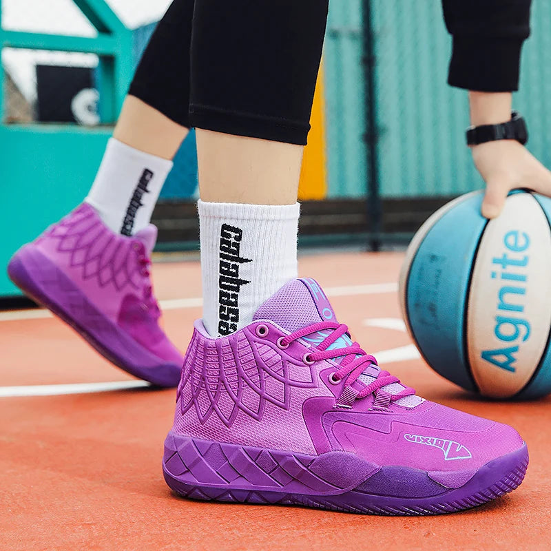 Youth Basketball Shoes for Actual Combat, Outdoor Comfortable Cushioning, Wear-Resistant, Fashionable, Breathable, High Quality