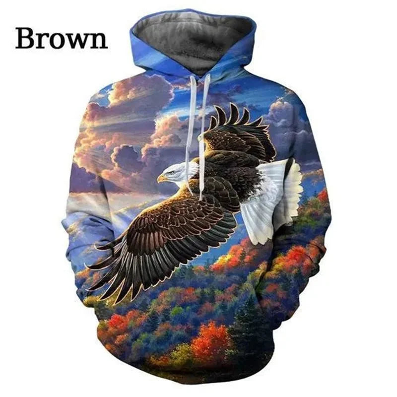 US-Adler-Grafik-Hoodie für Herren, 3D-Weißkopfseeadler-Print, Hoodies für Damen, Pullover, Harajuku-Fashion, Y2K-Tops, Hoody-Sweatshirts