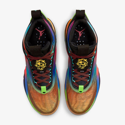 Zapatillas de baloncesto resistentes de media caña Nike Authentic Jordan unisex Rainbow DN4200-064