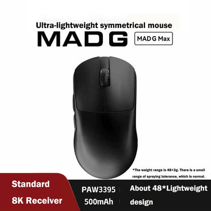 FGG Madlions Mad G Pro Max ultraleichte kabellose Maus Original 8K HZ Dual-Mode mit niedriger Latenz PAW3395 Gamer-Zubehör Geschenke