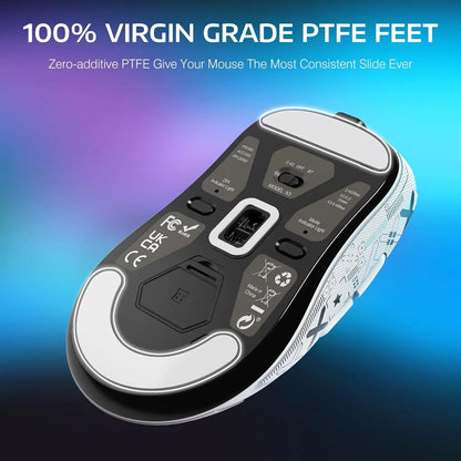 ATTACK SHARK X3 leichte kabellose Gaming-Maus, 49g Tri-Mode, PAW3395 26K DPI Sensor, 200h Akkulaufzeit, 5 programmierbare Tasten
