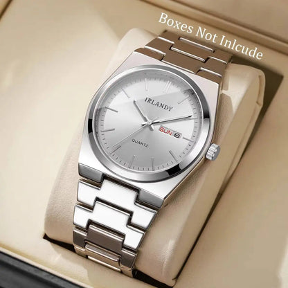 Luxury Mens Calendar Quartz Wristwatches Fashion Men Business Watches Clock Gift Reloj Hombre（Without Box）