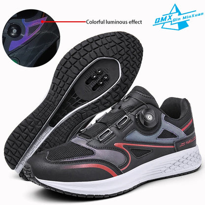 MTB Cycling Shoes Men 2024 Flat Bottom Dirt Bike Race Mountain Footwear Bicycle Indoor Cleats Lock Cleat Trekking Cycling Sneakers
