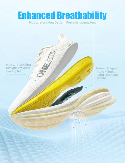 ONEMIX High Rebound Sneakers Comfortable Training Men Breathable Wear-resistant Sports Jogging Protection Running Shoes