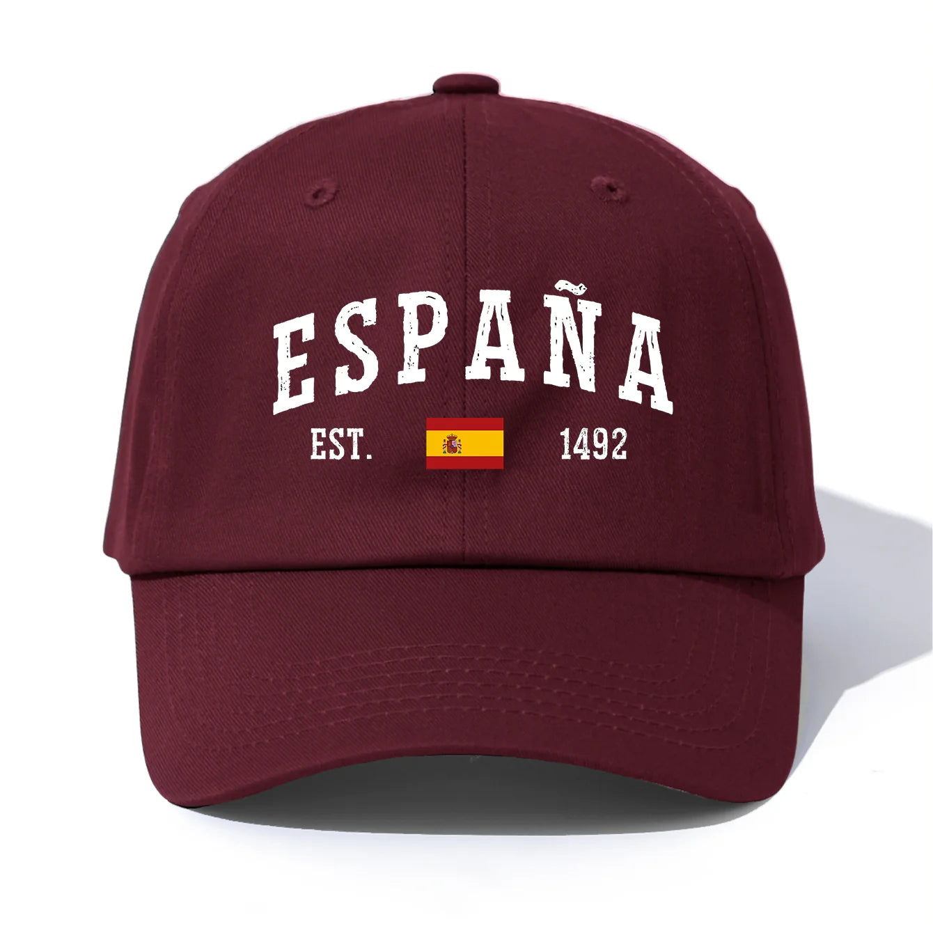1pc ESPANA Print Baseball Cap for Adults,Minimalist Retro Style Casual Soft Adjustable Dad Hat,Perfect As Gift