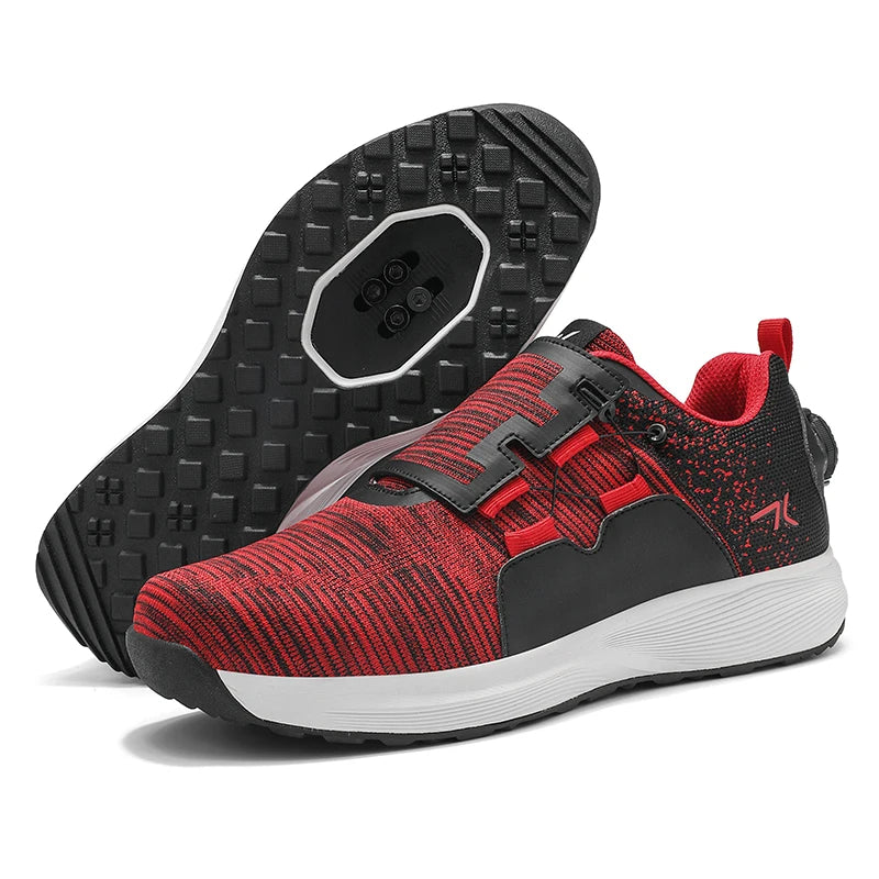 Cycling shoes MTB flat pedal cleat shoes mountain man bicycle shoe speed cycling racing sneaker road bike shoe lock footwear men