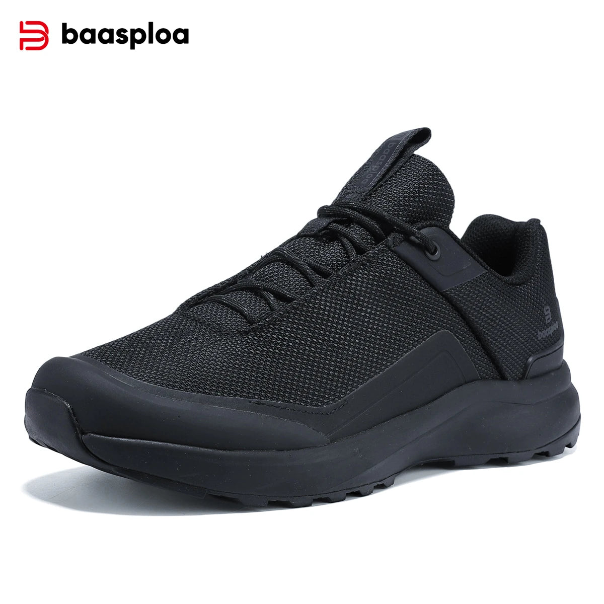 Baasploa Hiking Shoes Men Outdoor Waterproof Camping Resistant Non-Slip Sneakers Casual Lightweight Lace-Up Walking Shoes for Men
