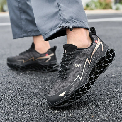 2026 New Summer Outdoor Mens Sports Shoes 3D Printed Sole Rebound Lightweight Running Shoes Foot Protection Stable Walking Shoes