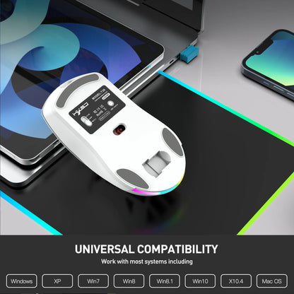 HXSJ T26 Dual Mode Gaming Mouse 2.4G+BT5.1 Wireless Mouse Gaming for Laptop 4800DPI Adjustable Ergonomic Optical Computer Gamer
