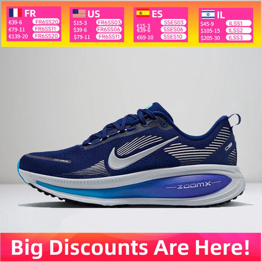 Nike Vomero 18 Running Shoes Plush Zoom Air Cushioning Dynamic Support High-Mileage Breathable Unisex HM6803-401