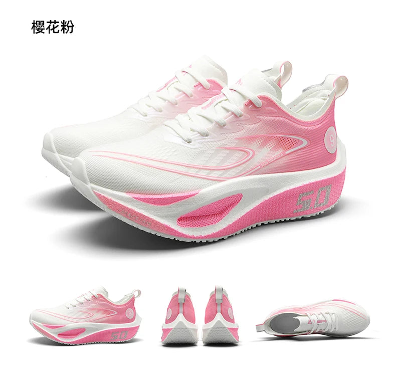 Unisex 2025 Full Carbon Plate Running Shoes, Professional Marathon Racing Lightweight Bounce Cushion Breathable Sports Sneakers