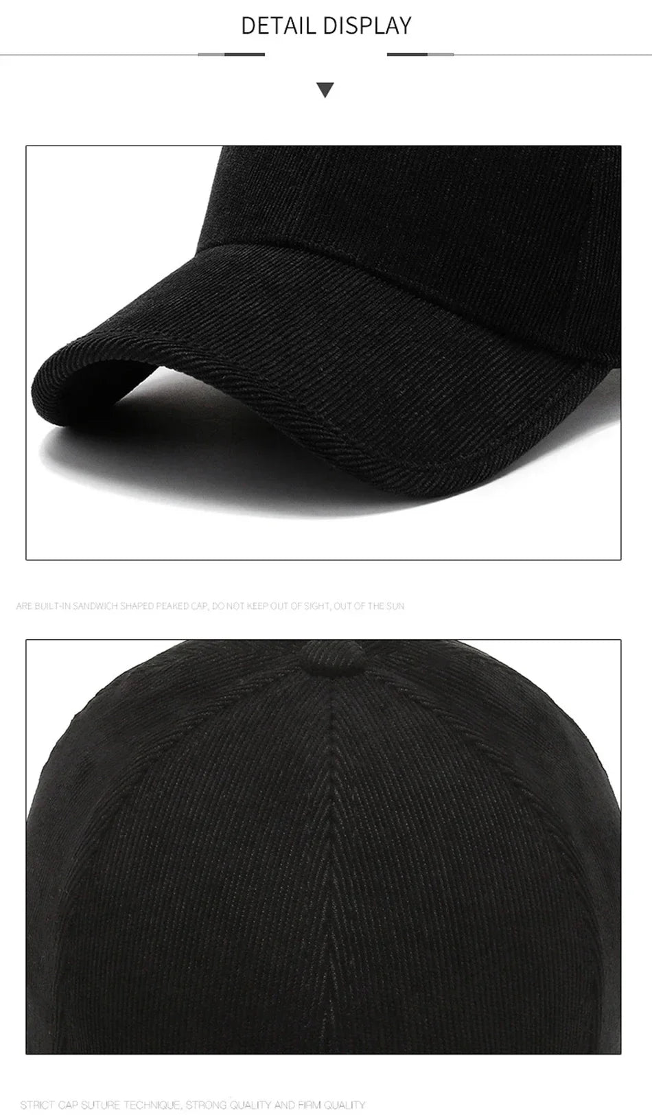 Trendy ArmyGreen Winter Baseball Caps For Men Luxury Women Corduroy Cap Snapback Hip Hop Trucker Hats Casquette Homme