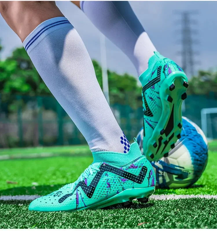 Oversized-Fußballschuhe für Jugendliche und Kinder, komfortables flexibles Design, stabile rutschhemmende Performance für Outdoor-Feldsportarten