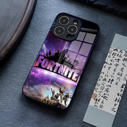 B-Battle-R-Royales-F-FortniteS Handyhülle für iPhone 17 Pro Max 15 Pro 14 12 11 13 Mini X XR XS 16 Plus SE Glas-Cover