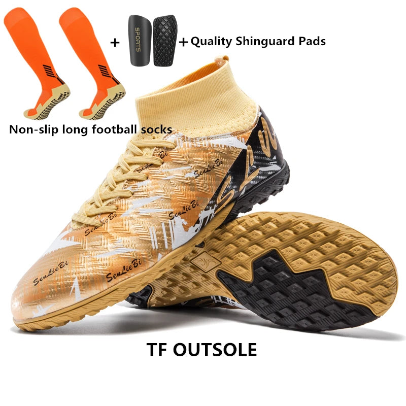 Size 34-46 Men's FG/TF Football Boots Futsal Professional Unisex Kids Soccer Training Outdoor Boys Football Sneakers