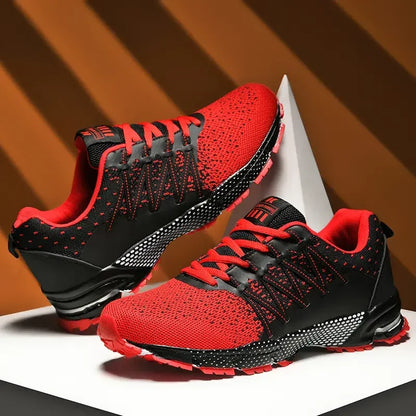 2025 Thick-Soled Sports Shoes Youth Mesh Breathable Running Shoes Trendy Spring Summer Korean Large Black and White Shoes Walk