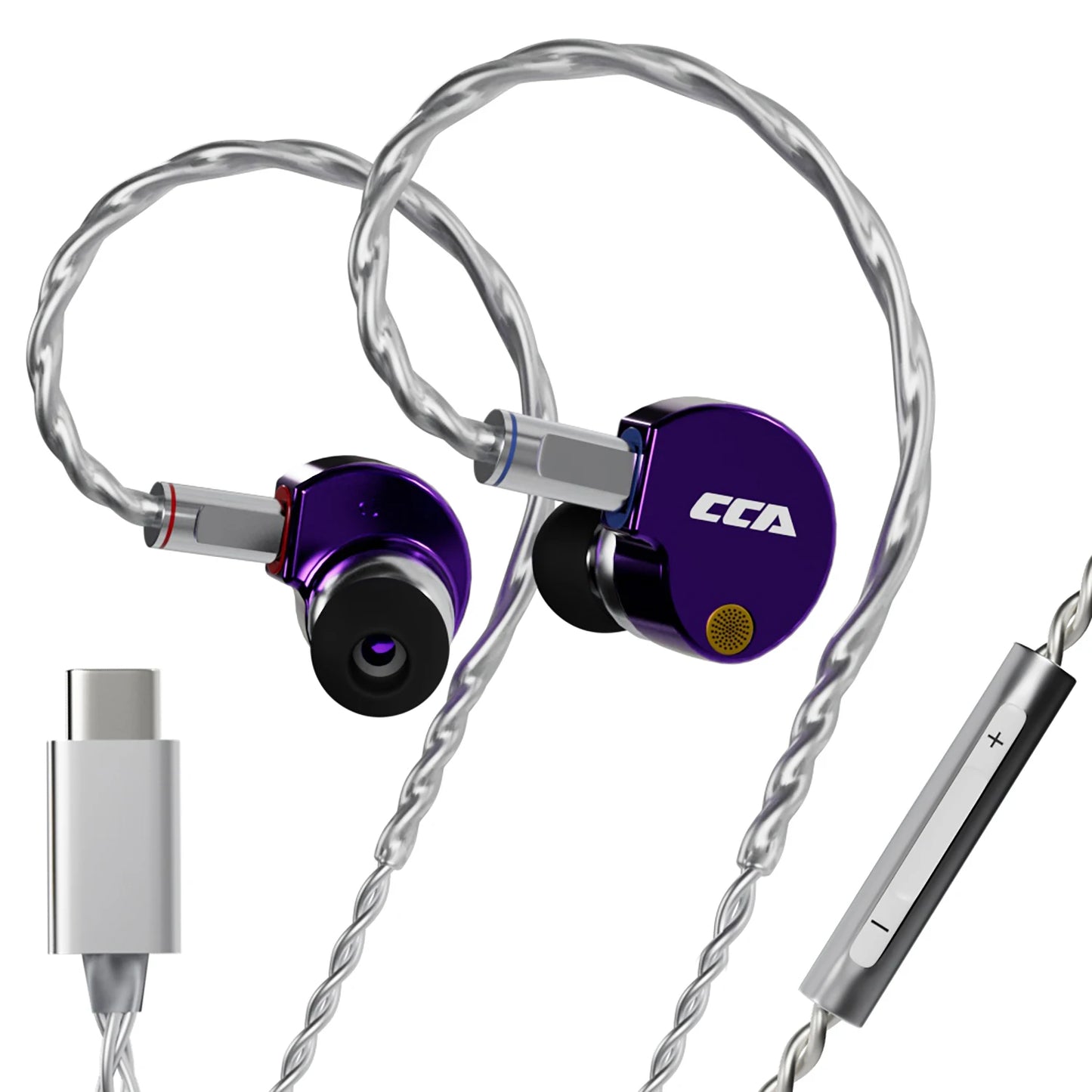 CCA Phoenix Metal Alloy Body 10mm Dual Magnetic Dynamic Coil HIFI Sound Quality In Ear Wired Esports Music Earphones