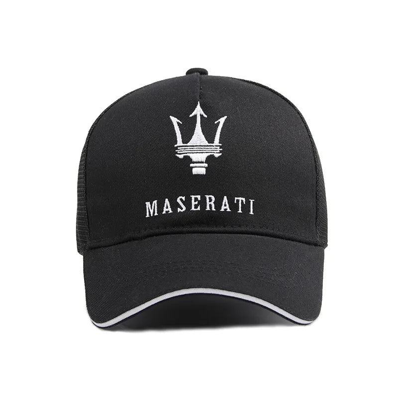 Für Maserati Baseballcaps für Herren und Damen, bestickt, verstellbar, Hip-Hop-Sonnenhut für Outdoor-Sport, Wandern, Laufen, aus Baumwolle, Geschenk, Radkappe