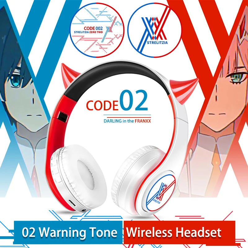 Cuffie anime over-ear Miku Nakano Sanjiu Bluetooth 5.0 – Headset gaming stereo wireless con bassi profondi, microfono e supporto per scheda TF