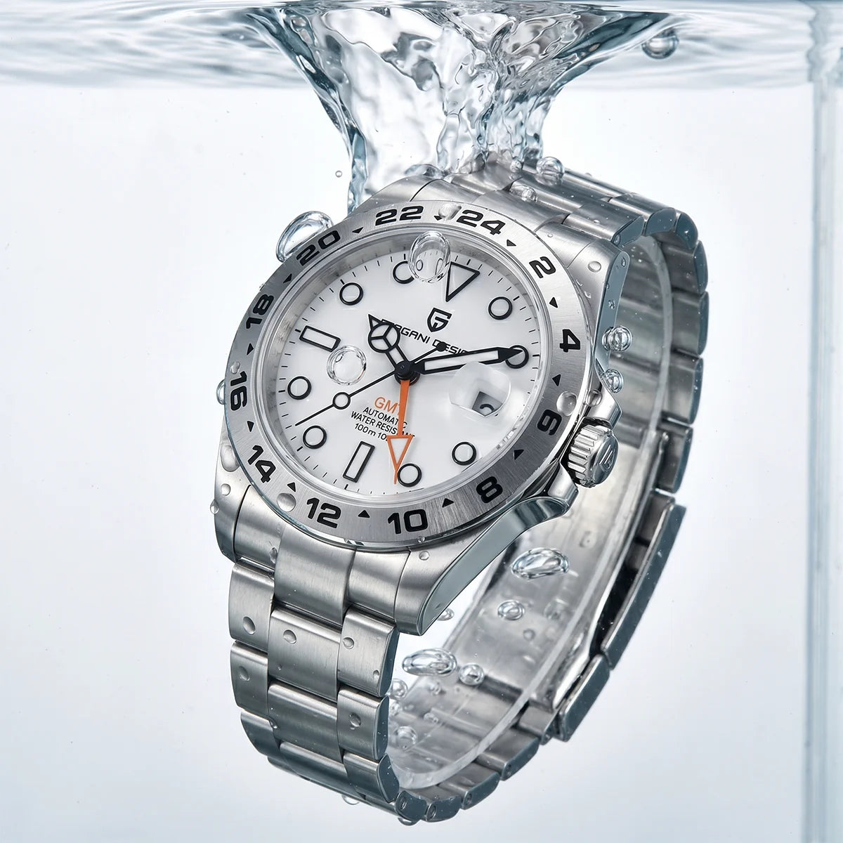 Pagani Design 2026 Nuevo reloj de buceo para hombre 42mm zafiro mecánico automático GMT 100m resistente al agua PD1682