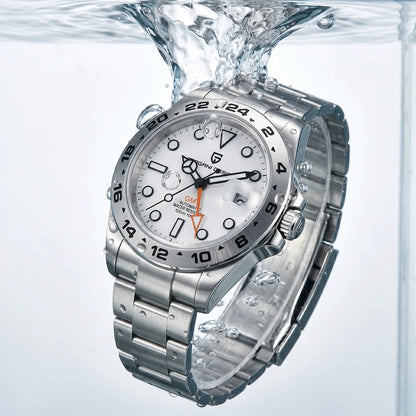 Pagani Design 2026 Nuevo reloj de buceo para hombre 42mm zafiro mecánico automático GMT 100m resistente al agua PD1682