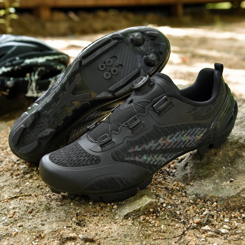 MTB Cycling Shoes for Men and Women T03 Purple Breathable Speed Self-Locking Road Cycling Sports Shoes Outdoor Racing Training Sneakers
