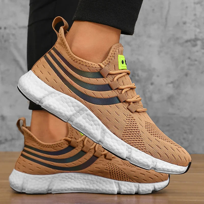 Men's Casual Sports Shoes Breathable Lightweight Sneakers Anti-Slip Flats Outdoor Running Walking Tennis Athletic Jogging Shoes