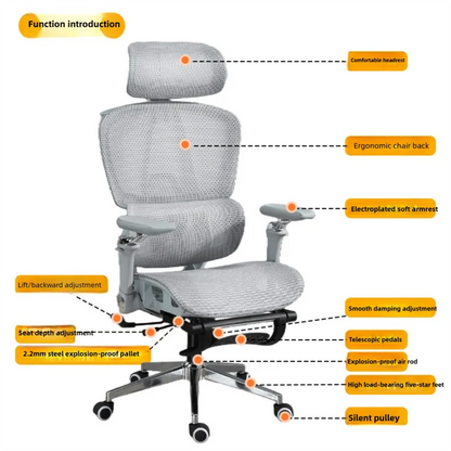 Ergonomic Office Chair Reclining with Footrest High Back Computer Desk Chair with Lumbar Support for Home Office Gaming