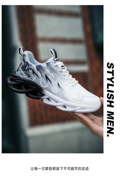 Men's Running Shoes Breathable Mesh Sports Shoes Cushioned Casual Sneakers Lightweight Comfortable Tennis Shoes Athletic Footwear