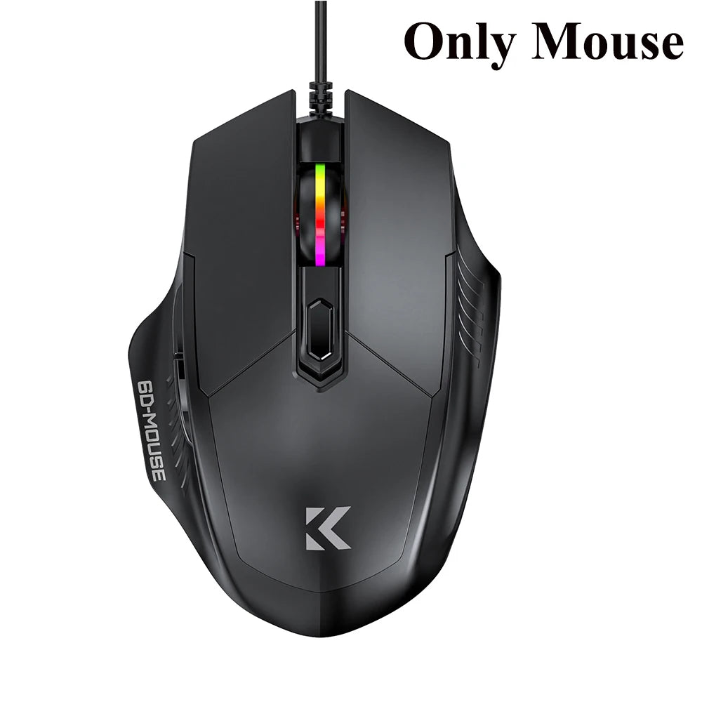 KEBIDUMEI RGB Mechanical Keyboard USB Wired Gaming Keyboard 104 Keys Hot Swappable Ergonomic Keyboard Computer Accessories For PC