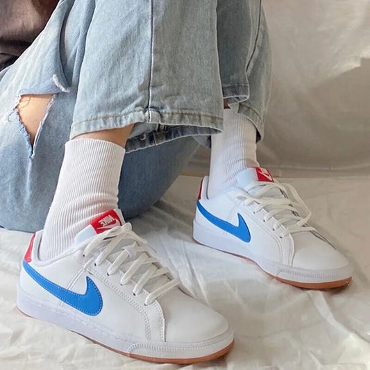 Nike Court Royale Sports Comfortable Low-Top Kids' Sneakers White Blue Red 833535-109