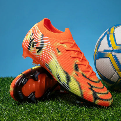 New Men's Soccer Shoes Cleats High-Quality Football Boots Hot-Selling Sneakers Grass Non-Slip Boys Match Outdoor High-Top Light