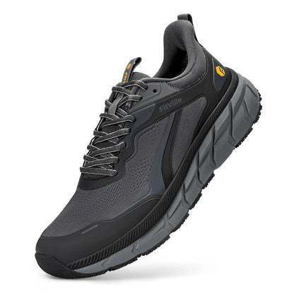 FitVille Men's Wide Toe Box Shoes, Cushioned Sneakers, Non-Slip, Lightweight, Breathable Running Shoes for Swollen Feet