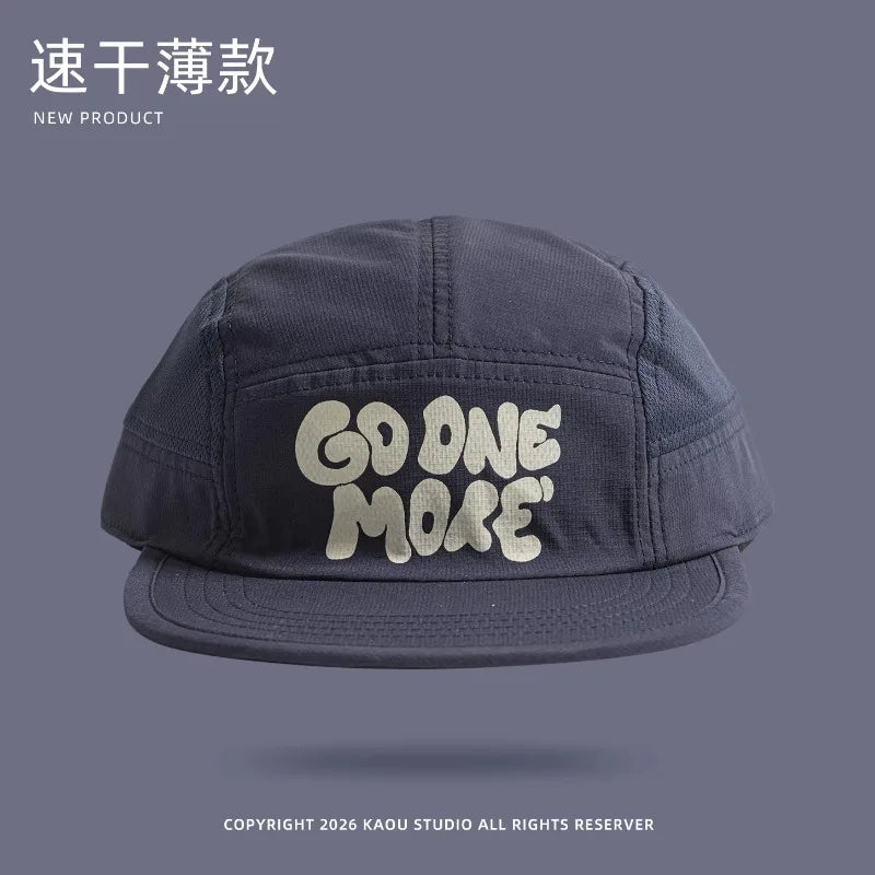 Summer New Thin Quick-drying 5-panel Baseball Caps for Men Outdoor Hiking Casual Versatile Fashion Flat-brimmed Women's Hats