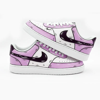Custom Sneakers Custom Sneakers NIKE COURT VISION Messy Line Design Couple Matching Shoes Unisex Low-Top Skate Retro Shoes