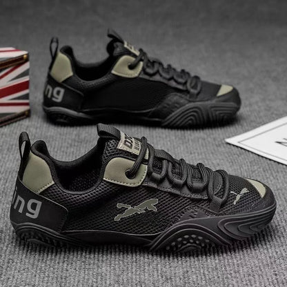 Scarpe da running da uomo traspiranti con tomaia leggera in mesh, suola morbida e confortevole, sneakers sportive casual, calzature estive di tendenza