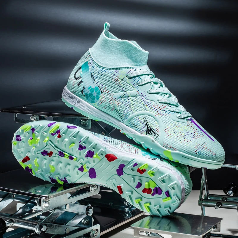 New Men's Football Boots Training Soccer Shoes Breathable Grass Cleats Match Long Spikes Indoor Sneakers Ultralight Drop Shipping