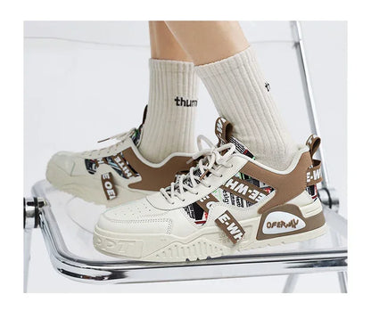 Zapatillas de hombre tipo skate para verano, en cuero, informales y de moda, para exterior, running, deporte, senderismo y tenis, con plataforma, diseño de lujo