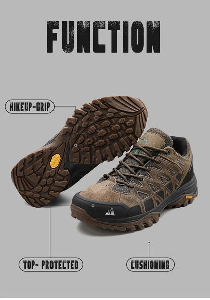 HIKEUP Scarpe outdoor da uomo per escursionismo, sport e tempo libero, scarponcini da trekking in montagna e campeggio, sneaker antiscivolo e resistenti all’usura