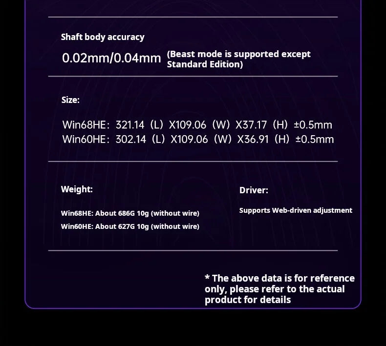 AULA WIN60 HE Wired Connection Magnetic Axis Keyboard RT Custom Mechanical Keyboard for E-sports Games 8K Polling Rate