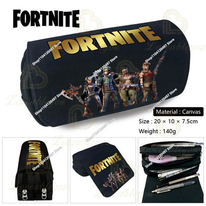 3-teiliges Set Fortnite-Gaming-Rucksack, Anime-Cartoon, große Kapazität, Schultaschen für Schüler, Federmäppchen, Kawaii-Lunchbag, Geburtstagsgeschenke