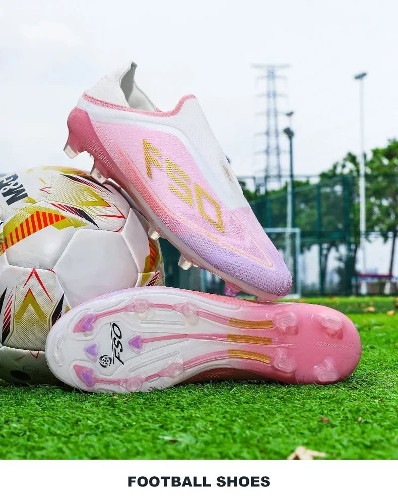New Men's Soccer Shoes Hot-Selling Grass Cleats High-Quality Match Outdoor Football Boots Non-Slip Boys High-Top Lightweight Sneakers